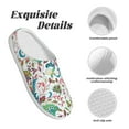 thumbnail image 5 of Lsque Fairy Flower Pattern Womens Comfort Cotton on Scuff With Memory Foam and Anti-skid Sole Slipper-42/43, 5 of 7