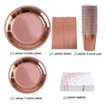 thumbnail image 4 of 125PCS Rose Gold Party Supplies (Serves 25 Guests) Disposable Dinnerware Set Foil Paper Tableware Favors Decorations Bulk for Weddings, Anniversary, Birthday, 4 of 9