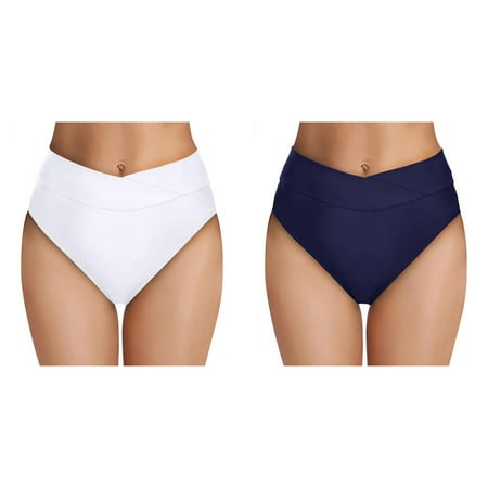 Rinsvye 2 Pcs Women High Waisted Bikini Ladies Swim Tops By Bra Size Bottoms High Cut Swim Swimsuit Cover Ups for Women Plus Size 2X Bottom Full Coverage Swimsuit Bottom Sports Yoga Shorts Skirt Swi
