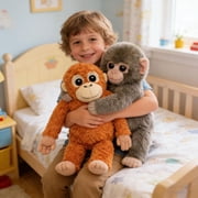 Punch Stuffed Monkey,Punch Monkey Chimpanzee Hand Toy, Interactive Plush Hand Puppet, Cute Animal Play Toy for Kids