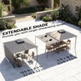 thumbnail image 4 of Outsunny Patio Gazebo Extendable Shade 126" x126", Dark Grey, 4 of 10