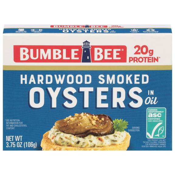 Bumble Bee Hardwood Canned Smoked Oysters, 3.75 oz Can