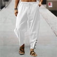 thumbnail image 2 of Afdoent Men's Classic Trousers Male Fashion Casual Solid Color Breathable Pocket Elastic Pants Breathable, 2 of 8