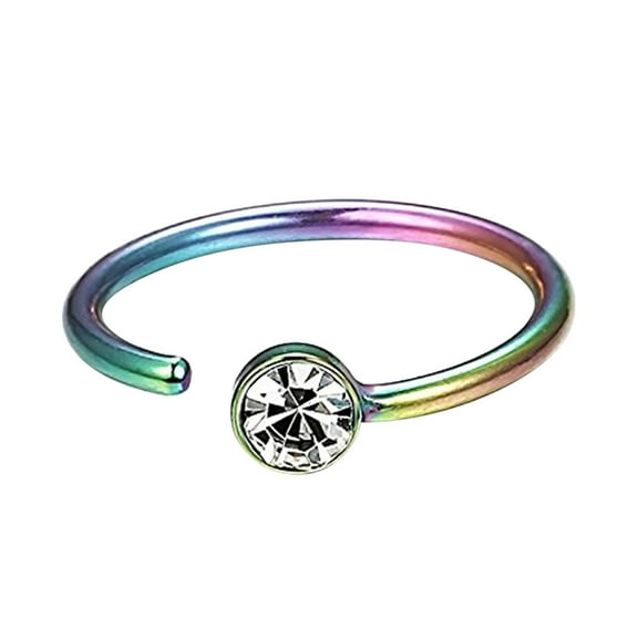 Fdelink Nose Ring Water Drill, Stainless Steel, 20 Gauge, Rings Hoop, Spiral, Single Piercing