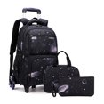 thumbnail image 1 of Mochila Escolar Infantil com Rodinhas Preta, 1 of 5