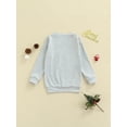 thumbnail image 4 of FOCUSNORM Unisexe Enfants Noël Voiture & Lettre Imprimé Manches Longues Col Rond Sweat-Shirt, 4 of 8