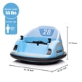 thumbnail image 3 of TROPOW 12V Kids Ride On Bumper Car Electric Bumping Car for Toddlers with Remote Control, 360° Spin, Battery Display, LED Lights,Christmas Gift for Kids, Blue, 3 of 8