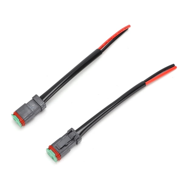Adaptador de arnés de barra de luz resistente a altas temperaturas universal 2 uds arnés de cableado de luz de trabajo duradero DT de 2 pines para modificación de coche Higoodz Otros