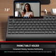 thumbnail image 3 of Wireless Keyboard and Mouse Combo with Full-Size Quiet, Palm Rest, Phone Holder, Multimedia Keys, Batteries Included, Compatible with Windows, PC, Laptop - Black, 3 of 9