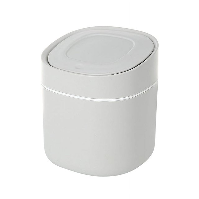 Papelera de escritorio con tapa elástica para el hogar, mini cubo de almacenamiento de artículos diversos, mesita de noche, mesa de café, papelera de tamaño pequeño