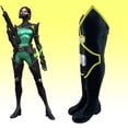 thumbnail image 2 of Zapatos de cosplay de Viper de Valorant de Anime, botas negras largas de Anime, zapatos de utilería para disfraz de Viper para fiesta de carnaval de Halloween, 2 of 4