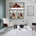 thumbnail image 4 of Farm Cow Kitchen Curtains Sets for Windows 24 Inch Length, Country Cabin Red Barn Animals Sunflowers Plaid Rod Pocket Window Treatments Tier Curtains and Valances Set for Bedroom/Bathroom, 4 of 8