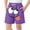 Purple, variant on Fancifize Kids Swim Trunks Drawstring High Waisted Quick Dry Shorts Summer Cute Printed Shorts Comfy Beach Outfits with Pockets for Girls Boys