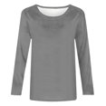 thumbnail image 5 of Women's Fashion Classic Print Long Sleeved Round Neck Tops/Shirt, 5 of 5