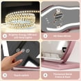 thumbnail image 2 of Odernirror Makeup Mirror with LED Lights, Cloud-Shaped Vanity Mirror, 360° Rotation, Rose Gold, 2 of 8