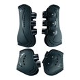 thumbnail image 2 of 4x botas de caballo envolturas para piernas accesorios de soporte ligeros multifuncionales equipo para saltar entusiastas del deporte ecuestre montar Negro y L, 2 of 8