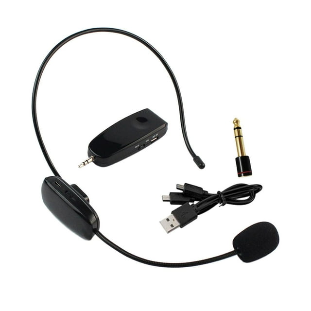 Methold Wireless Microphone Speech Headset Radio MIC Loudspeaker For Black Teaching Cables de audio/vídeo