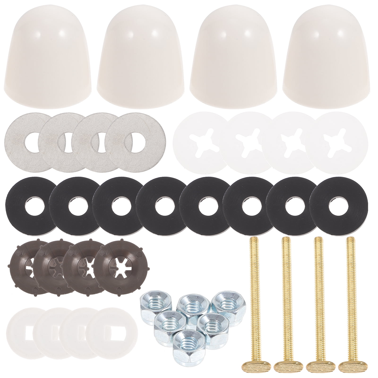 1 Set Toilet Floor Bolt Toilet Seal Toilet Screw Gasket Cap For Toilet