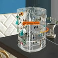 thumbnail image 7 of 360 Rotating Earring Holder Stand Clear Earrings Organizer, Acrylic, 7 of 7