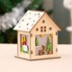 thumbnail image 3 of Decoración navideña, cabaña de madera, linda mini cabaña luminosa, adornos colgantes para árbol de Navidad (ciervo grande), 3 of 4