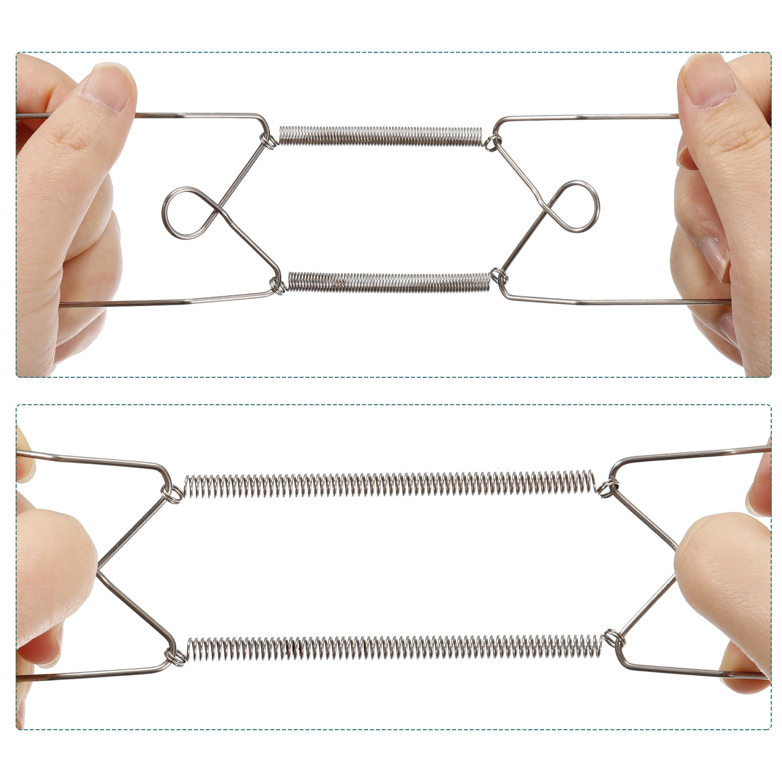 Unique Bargains Stainless Steel Invisible Wall Plate Hangers for Plates and Display 12in