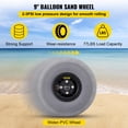 thumbnail image 4 of VEVOR Beach Balloon Wheels, 9" Replacement Sand Tires, PVC Cart Tires for Kayak Dolly, Canoe Cart and Buggy with Free Air Pump, 2-Pack, 4 of 9
