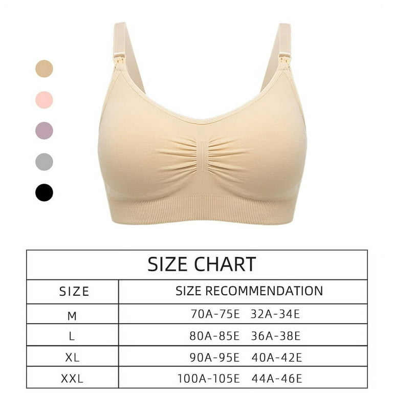 WENJUN Plus Size Lace Nursing Bras for Breastfeeding, Women' s Maternity  Seamless Clip Down Bra, Everyday Sleeping Bralette (Color : Cream color,  Size : 100F) : : Clothing, Shoes & Accessories