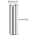 thumbnail image 3 of Uxcell Steel Pins 304 Stainless Steel Dowel Pin Cylindrical Shelf Support Pin Silver 3 x 14mm 25pcs, 3 of 5