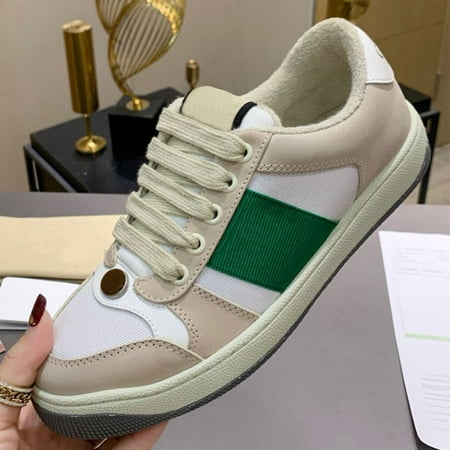 

Womens Mens Luxury Screener Sneakers Designer Casual Shoes Woman Do Old Plate-forme High-end New Vintage Upscale Cowhide Platform Color Mix Shoes