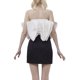 thumbnail image 3 of Txlixc moda Bowknot Patchwork Bodycon vestido para mujer noche Mini vestido sin mangas espalda descubierta vestidos de fiesta vestido corto sin tirantes Txlixc  Estilo de ocio, 3 of 4