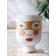 thumbnail image 4 of Florero de mesa mate con cabeza de niña pequeña, cara de mujer, máscara de ojo dorado, arreglo de flores, maceta de escritorio de boca grande, botella decorativa para el hogar Adepaton 2028221, 4 of 9