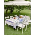 thumbnail image 5 of 54x80 Inch Outdoor Tablecloth with Umbrella Hole Zipper Rectangle Lavender Spring Rectangular Tablecloths Outside Waterproof Farmhouse Pastoral Pastel Flowers Patio Table Cloth Cover for Picnic Party, 5 of 8