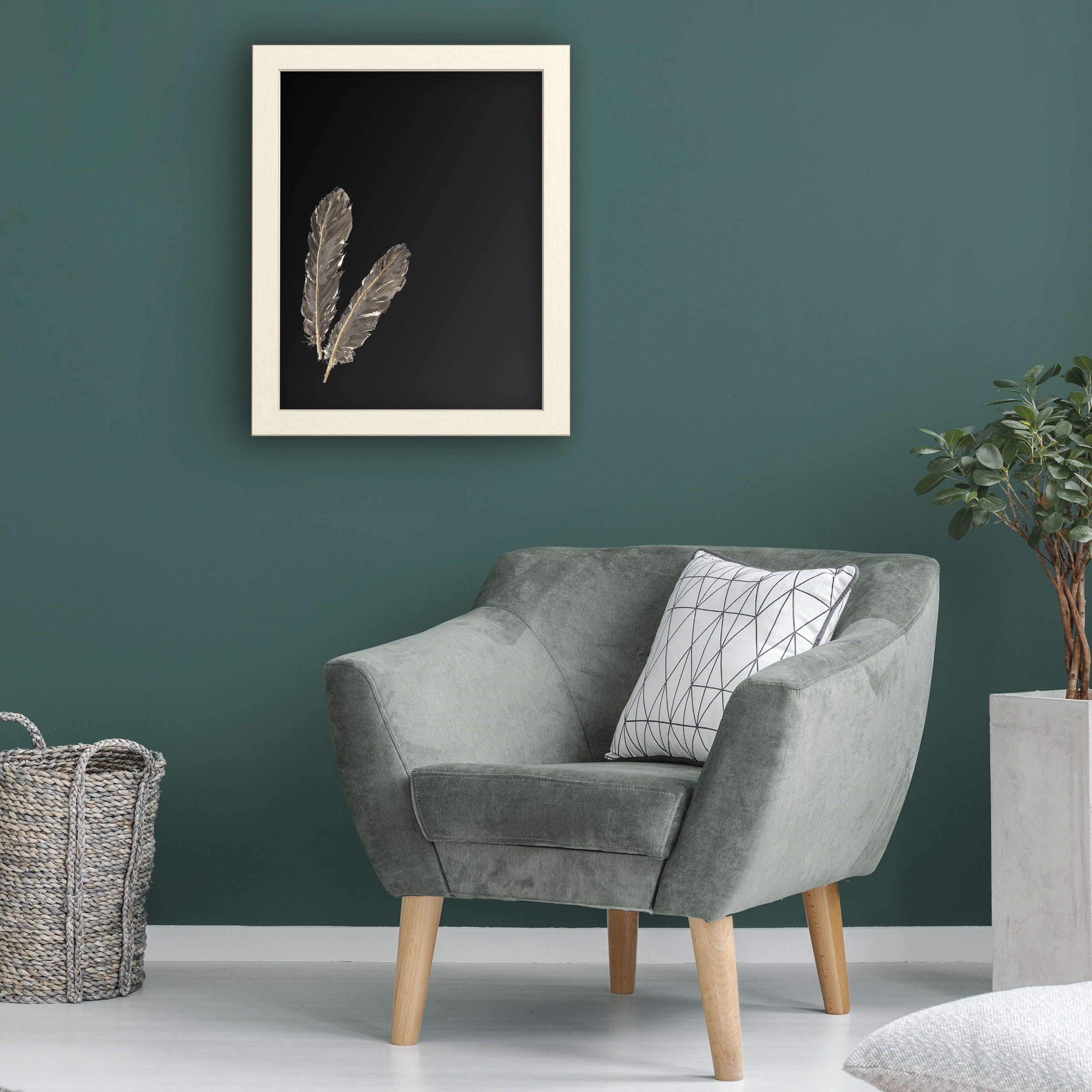 Trademark Fine Art 'Gold Feathers Iv' Chalkboard by Chris Paschke