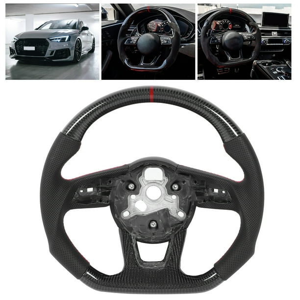 Volante de fibra de carbono cuero perforado de napa apto para B9 S4 S5 RS3 RS4 RS5 2017+ ANGGREK Otros