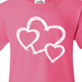 thumbnail image 4 of Inktastic Three White Hearts Youth T-Shirt, 4 of 5