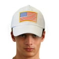 thumbnail image 2 of Male Female Adjustable Buckle Closure USA Flag Embroidered Cap, 2 of 6