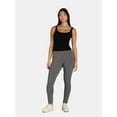 thumbnail image 2 of Time and Tru Women's High-Rise Ankle Knit Leggings, Available in 1, 2, and 3-Packs, 27" Inseam, Sizes S-XXXL, 2 of 4
