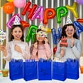 thumbnail image 2 of 32Pcs Small Paper Gift Bags with Tissues, Royal Blue Party Favor Bags with Handles, 8.7" Goodie Bag for Birthday, Shopping, Party Supplies, 2 of 4
