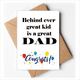 thumbnail image 1 of Detrás de un gran padre padre Festival quote Sobre de la Carta de felicitación de la tarjeta de matrimonio, 1 of 4