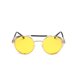 thumbnail image 1 of Gafas de sol de moda Gafas de sol de metal abatibles personalizadas Gafas de sol retro con marco redondo Universal para mujeres y hombres, 1 of 4