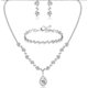 thumbnail image 1 of Nvzi Conjunto de joyería nupcial, collar de cristal, pulsera, pendientes, conjunto para novia, dama de honor, fiesta de graduación, conjunto de joyería, accesorios, B16, 1 of 4