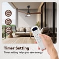 thumbnail image 5 of Sofucor 52 Inch Brown Black Modern Outdoor Indoor Farmhouse 3-Blade Ceiling Fan with Lights and Remote, 5 of 11