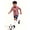 USA, variant on Kids 3 Piece Printed Athletic Outfit, Youth Short Sleeve Tee Shorts Socks Casual Sport Set for Boys Girls School Play Daily Training Wear