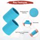 thumbnail image 5 of Uxcell 12PCS Bandas de sudor deportivas, muñequeras de algodón absorbentes para entrenamiento/baloncesto/correr [Azul cielo, 10cm de ancho], 5 of 7