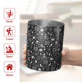 thumbnail image 5 of 12oz Coffee Tumblers Black White Halloween Skull Pattern Stainless Steel Vacuum Insulated Travel Tumbler Coffee Cups Mug with Lid and Straw with Cleaning Brush for Cold & Hot Drinks, 5 of 5