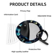 thumbnail image 4 of Butterfly Set of 2pcs PU Leather Round Suitcase Tags with Privacy Cover and Name ID Tag - Ideal for Travel Luggage, Handbags, Backpacks, School Bags, 4 of 6