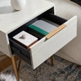 thumbnail image 2 of SAFAVIEH Pierre One Drawer Nightstand, White Washed/Gold, 2 of 13