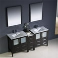 thumbnail image 3 of Torino 72"Espresso Dbl Sink Bathroom Vanity & Side Cabinet / Integrated Sinks, 3 of 5