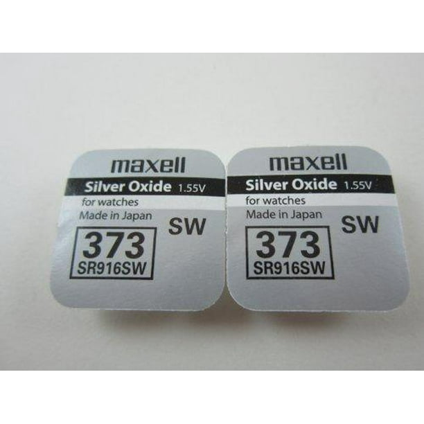 Maxell 2x SR916SW 373 - 1.55V Argent Oxyde Bouton Pile Montre Batteries - Officiel d'Origine Maxell