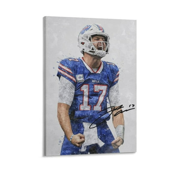 Josh Allen Poster Canvas Poster Wall Art Picture Painting Poster Canvas Print Posters Artworks Bedroom Living Room Decor 24x36inch(60x90cm)